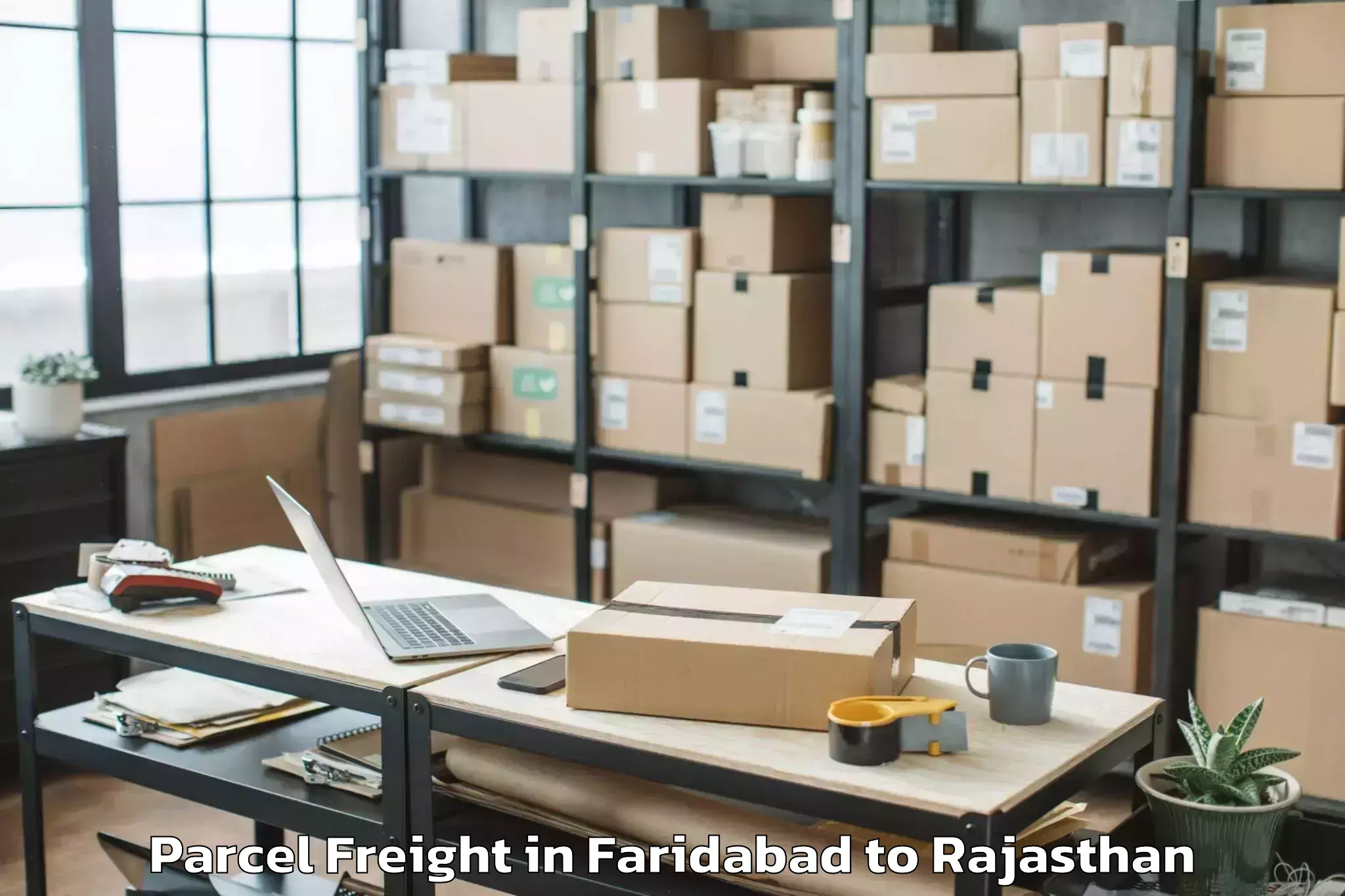 Faridabad to Bijainagar Parcel Freight Booking